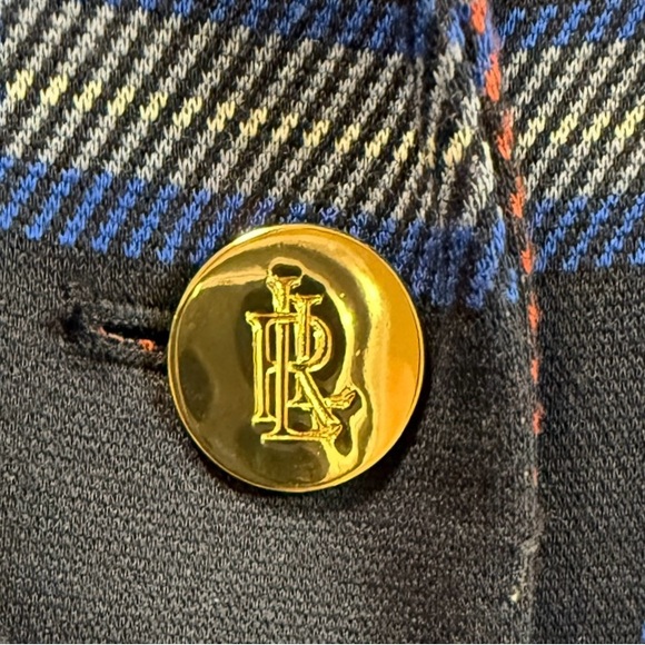 Lauren Ralph Lauren Blue and Red Blazer with Notched Lapels - Picture 4 of 6